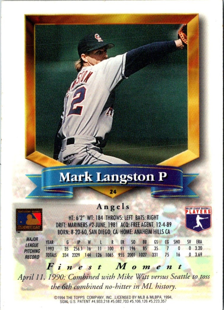 1994 Finest Mark Langston