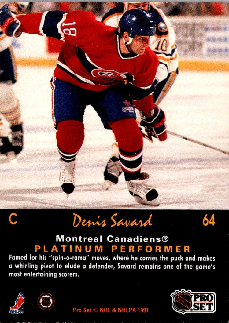 1991 Pro Set Platinum Denis Savard