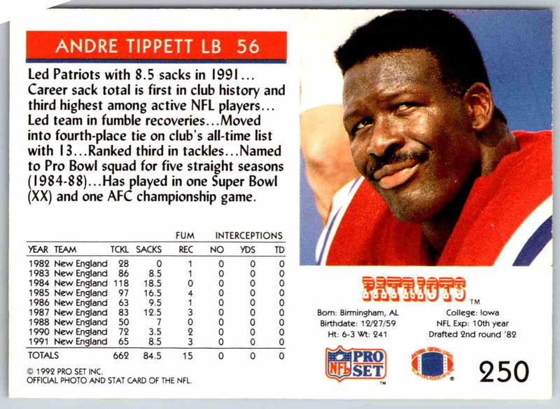 1992 Proset Andre Tippett