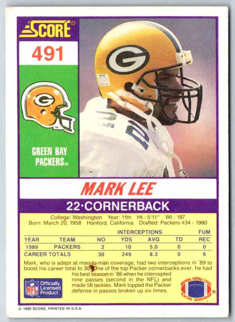 1991 Score Mark Lee