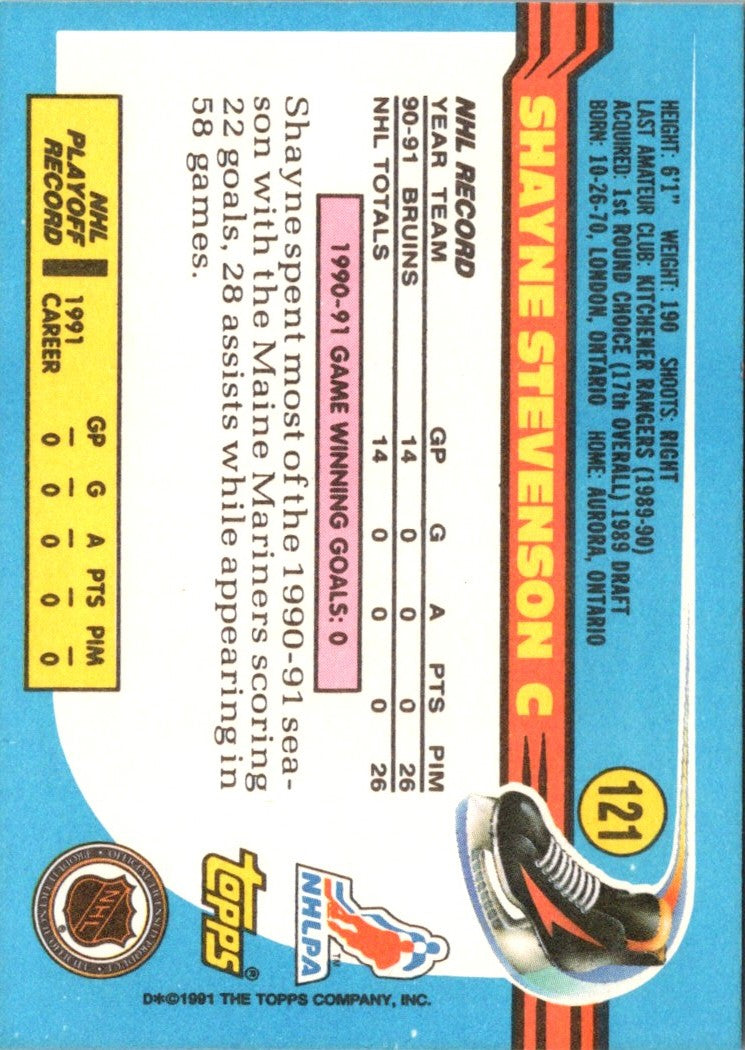 1991 Topps Shayne Stevenson