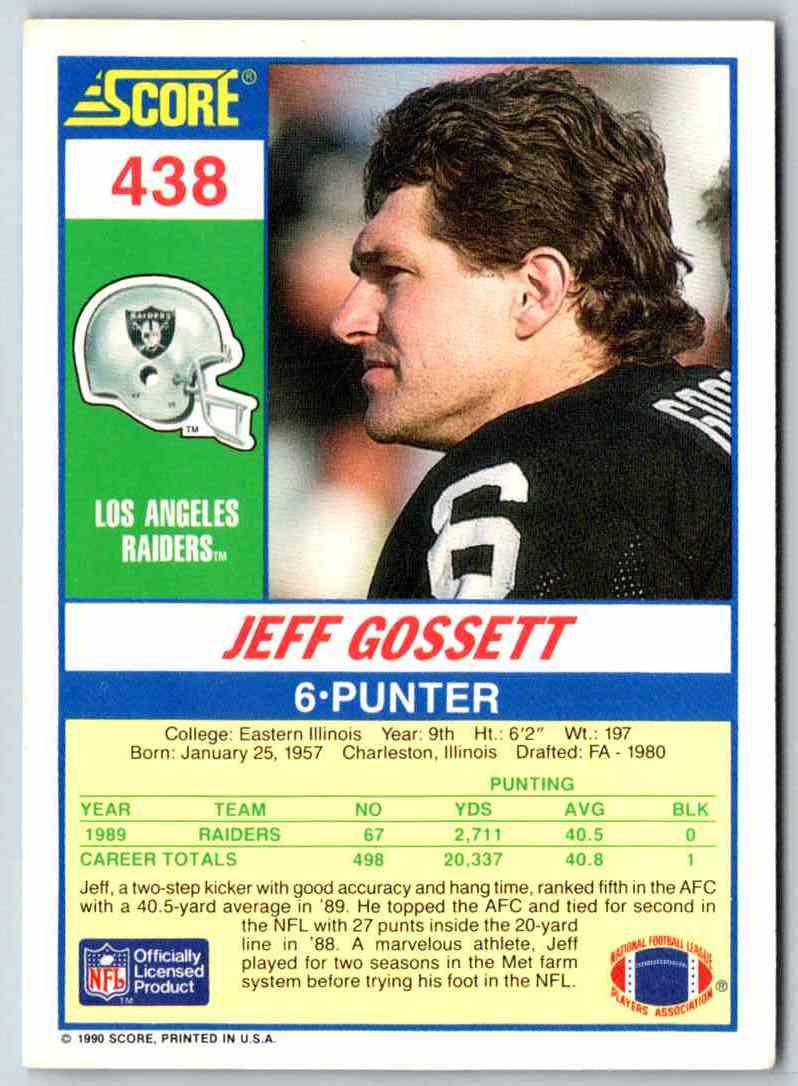 1990 Score Jeff Gossett