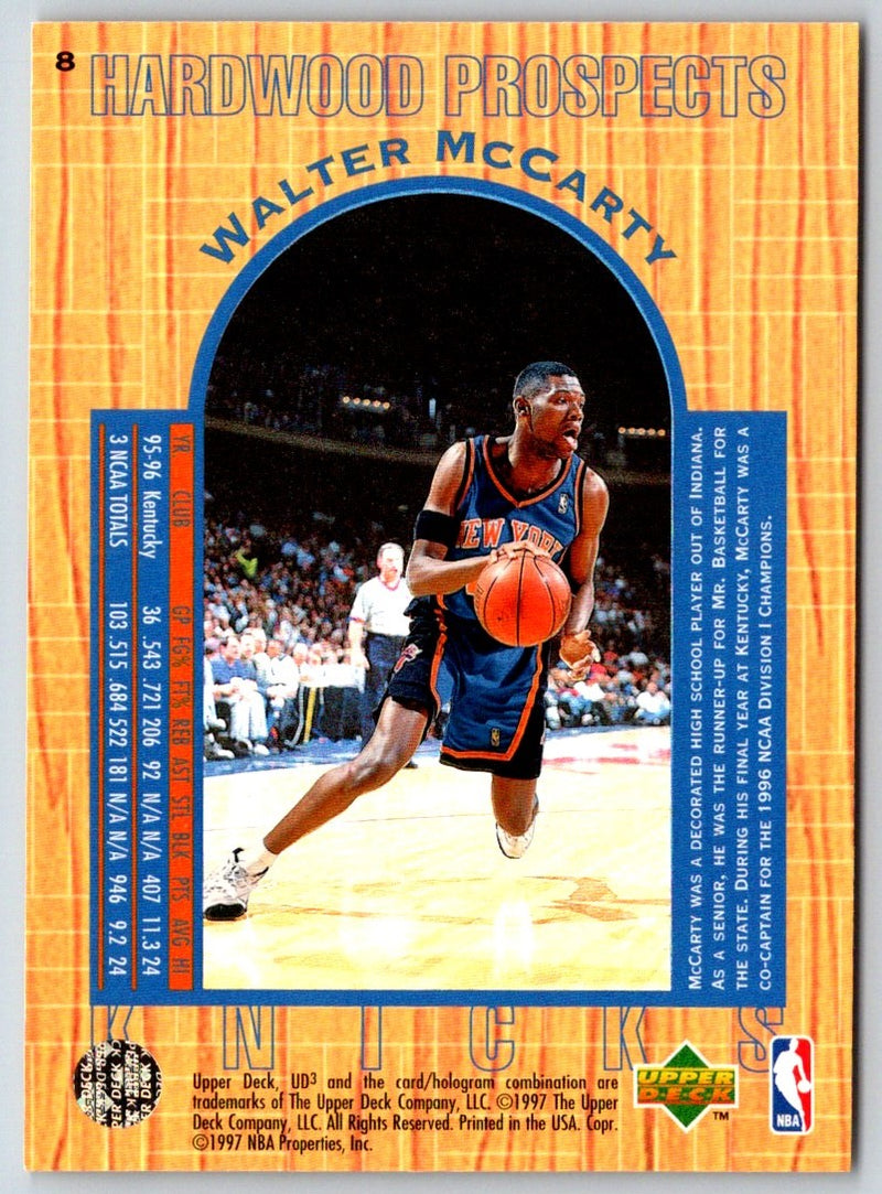 1996 Upper Deck UD3 Walter McCarty