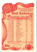 1989 Topps 1000 Yard Club Neal Anderson