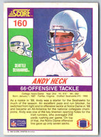 1990 Score Andy Heck #160