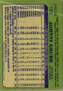 1982 O-Pee-Chee Johnny Grubb