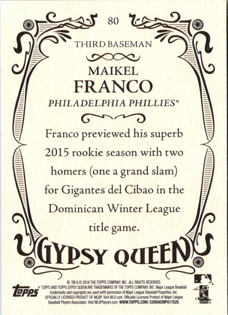 2016 Topps Gypsy Queen Maikel Franco