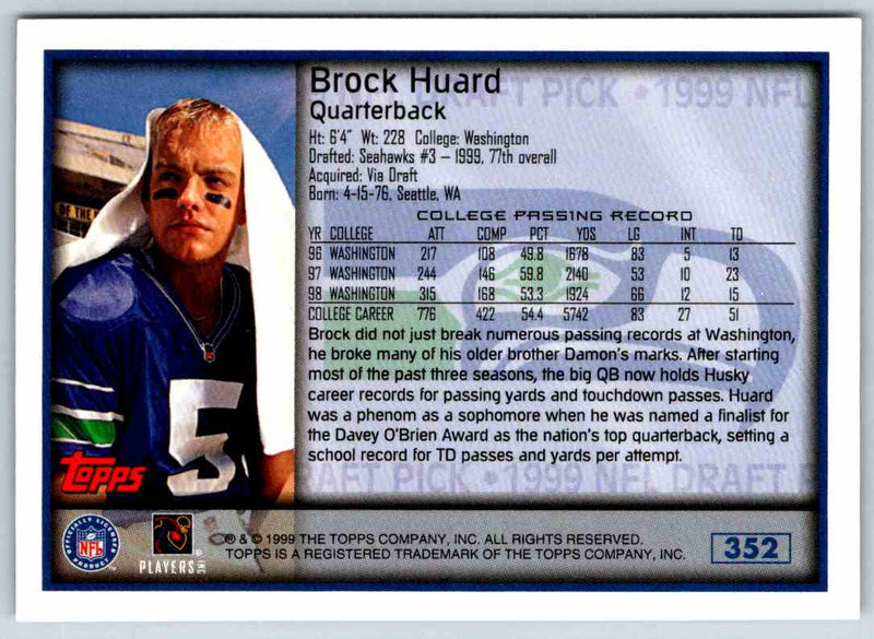 1999 Topps Brock Huard