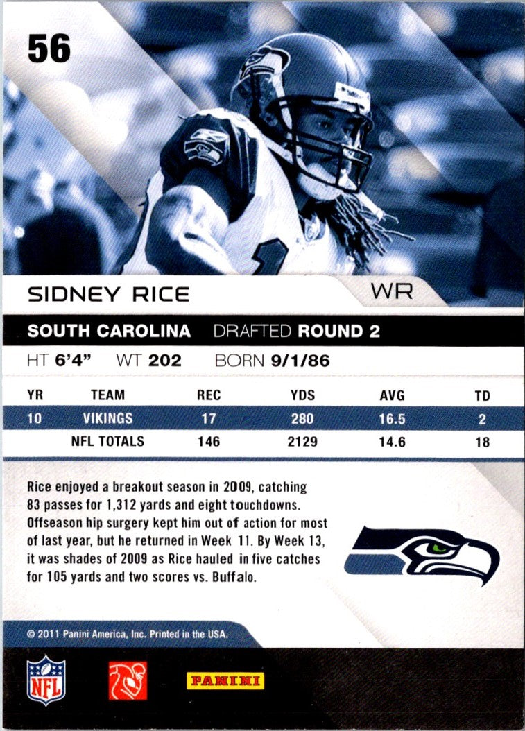 2011 Panini Absolute Memorabilia Sidney Rice