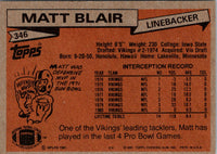 1981 Topps Matt Blair #346 EX