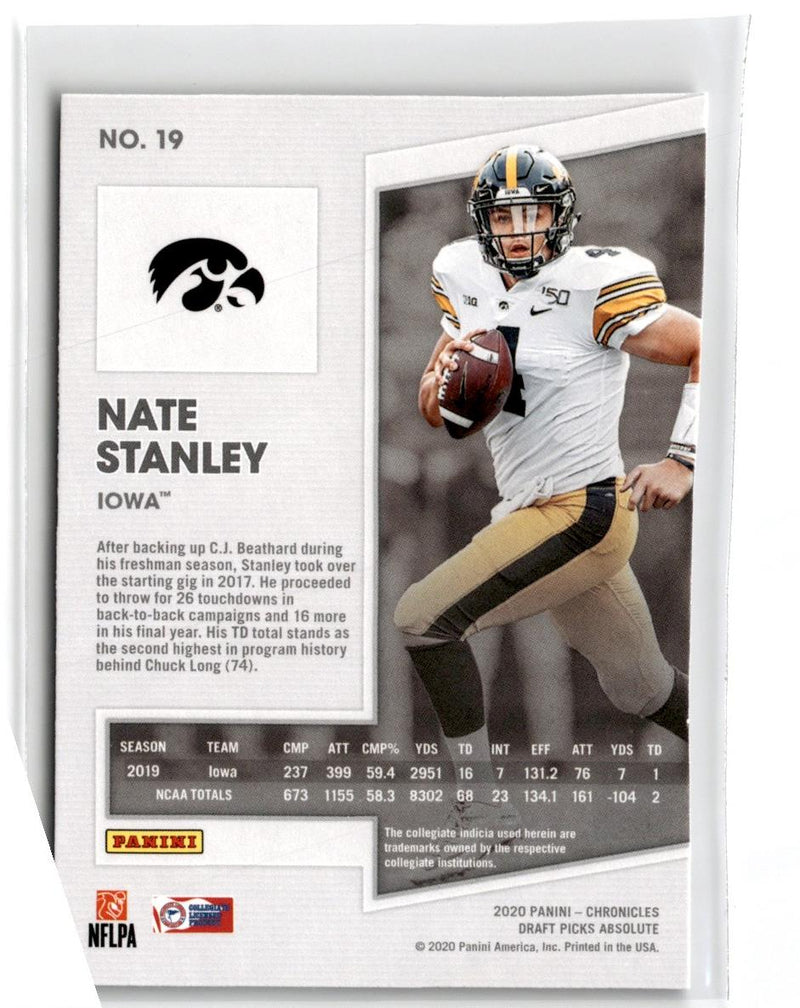 2020 Panini Chronicles Draft Picks Absolute Rookies Spectrum Nate Stanley