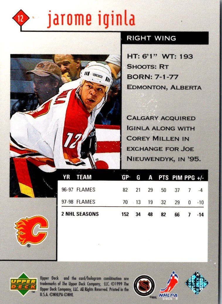 1999 Upper Deck Jarome Iginla