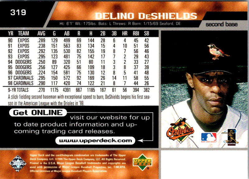 1999 Upper Deck Delino DeShields