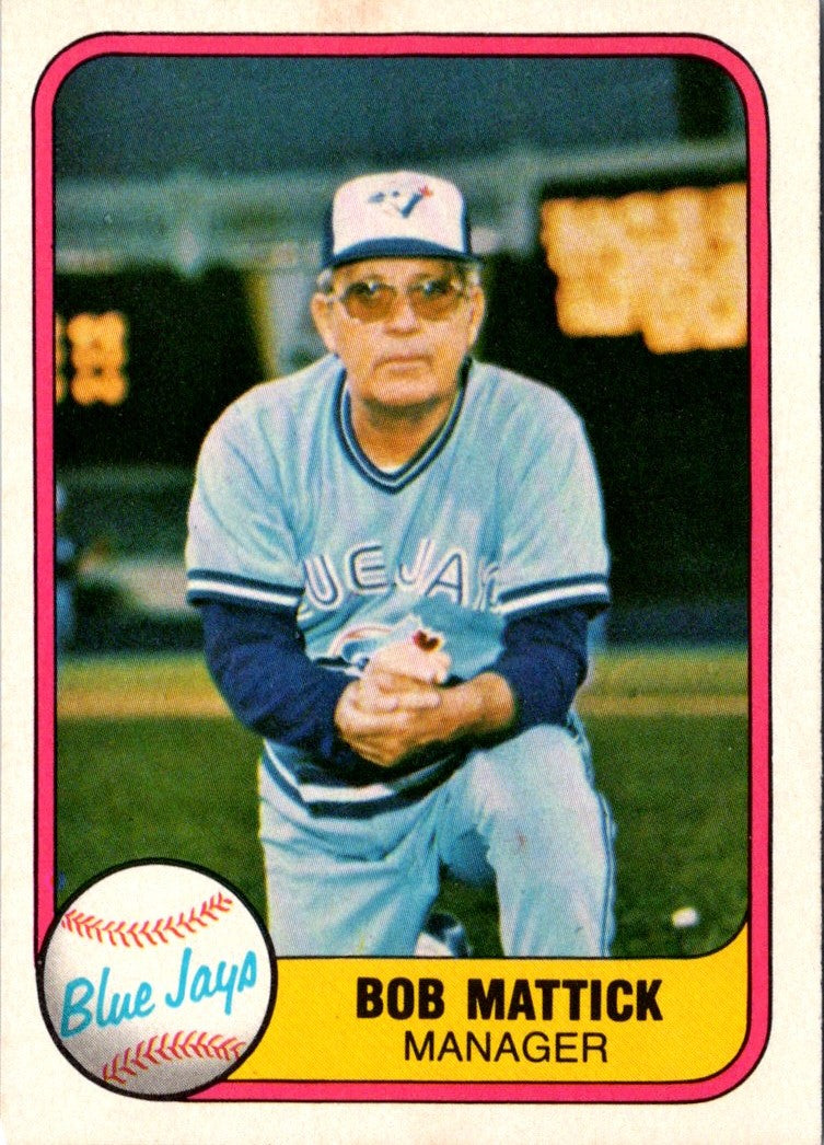 1981 Fleer Bob Mattick