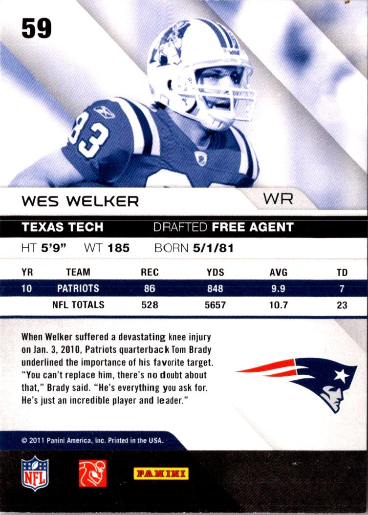 2011 Panini Absolute Memorabilia Wes Welker