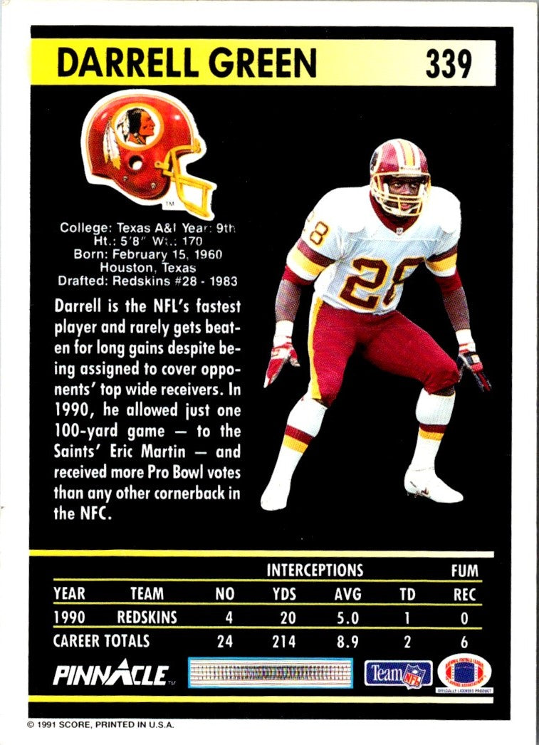1991 Pinnacle Darrell Green