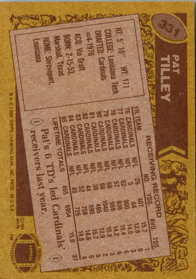 1986 Topps Pat Tilley