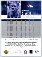 2003 Upper Deck Shannon Sharpe #78