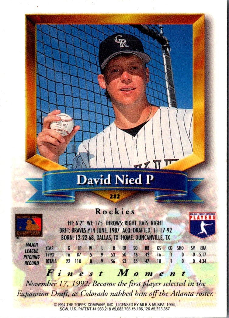 1994 Finest David Nied
