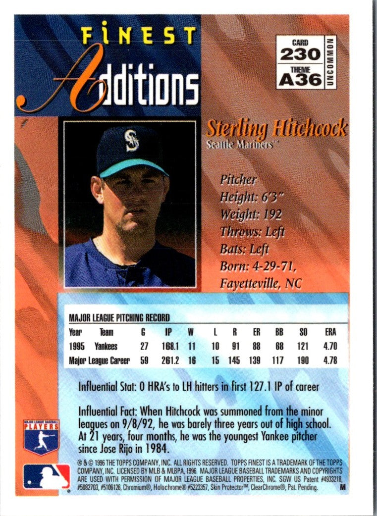 1996 Finest Sterling Hitchcock