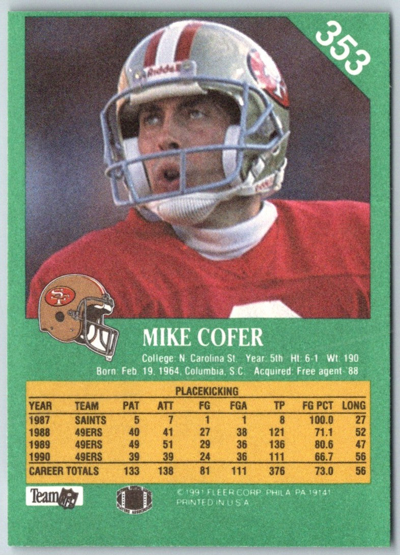 1991 Fleer Mike Cofer