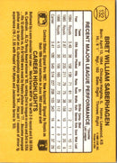 1987 Donruss Bret Saberhagen