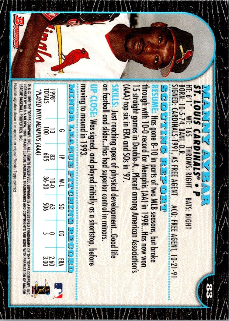 1999 Bowman Manny Aybar