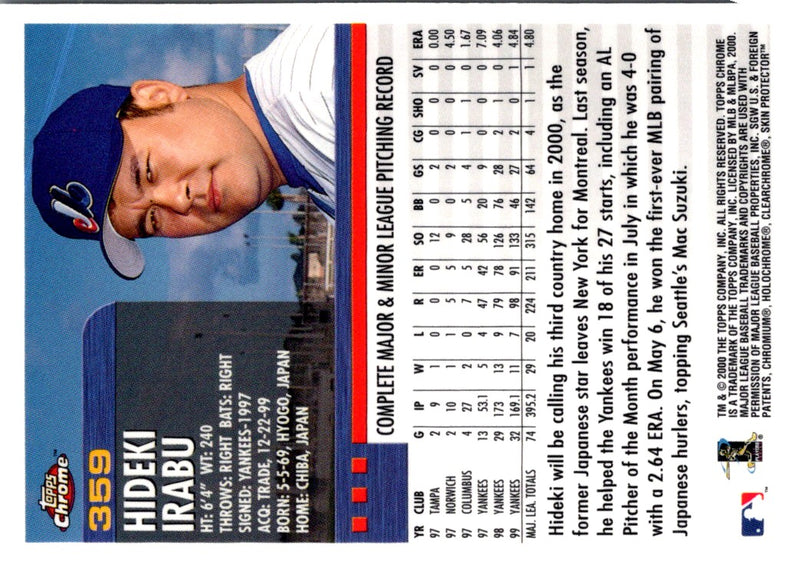 2000 Topps Hideki Irabu