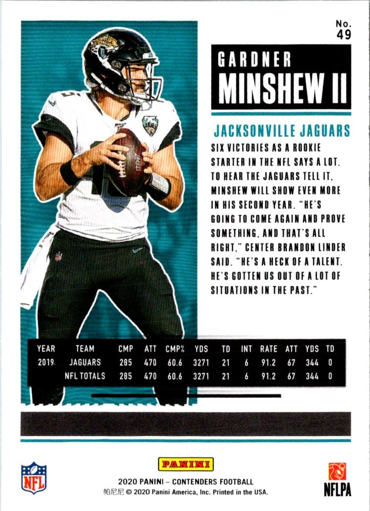 2020 Panini Contenders Gardner Minshew II