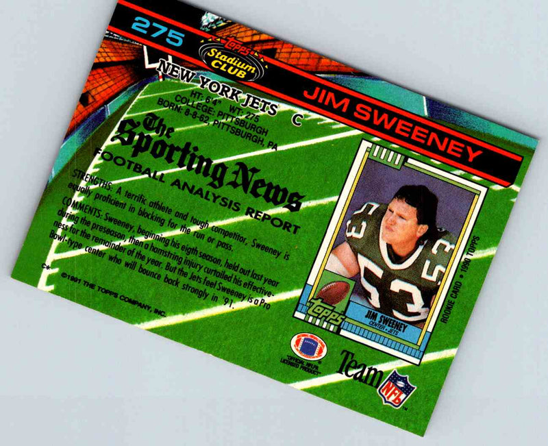 1991 Topps Stadium Club Football Jim Sweeney
