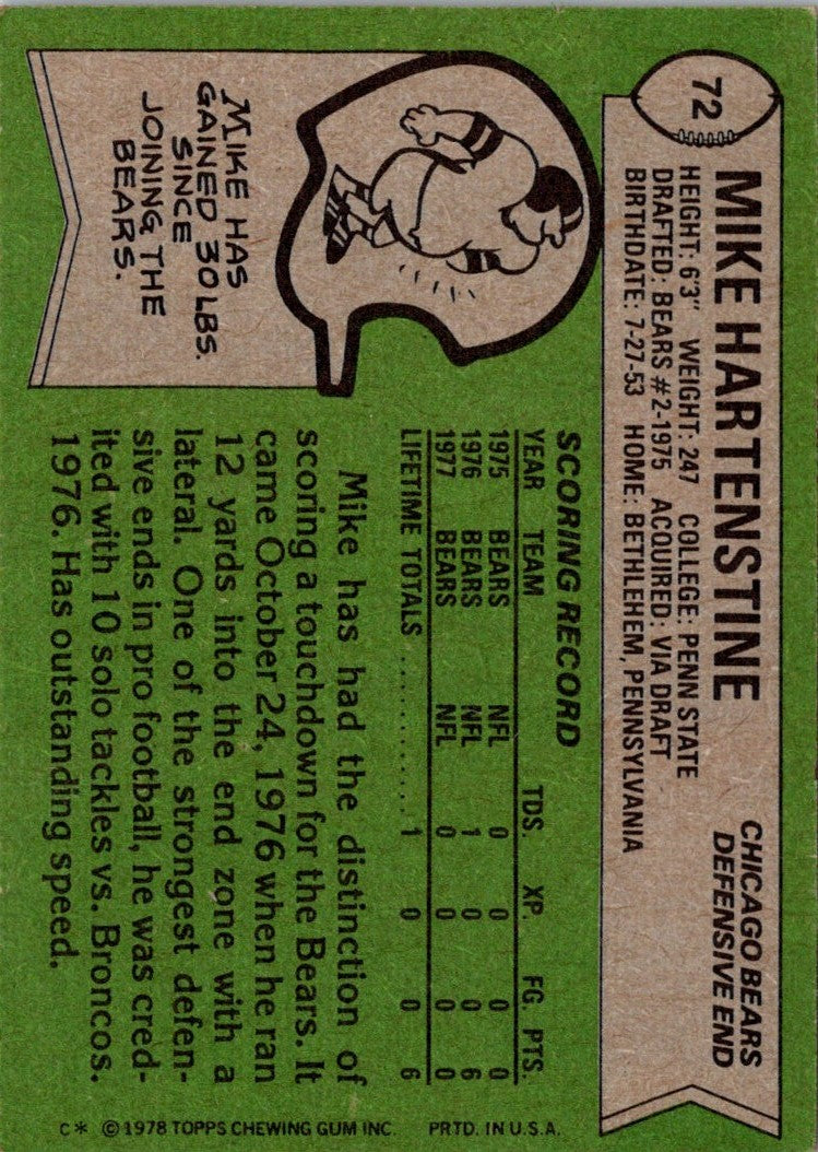 1978 Topps Mike Hartenstine