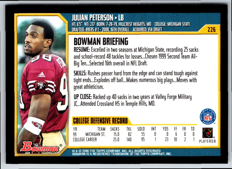 2000 Bowman Julian Peterson