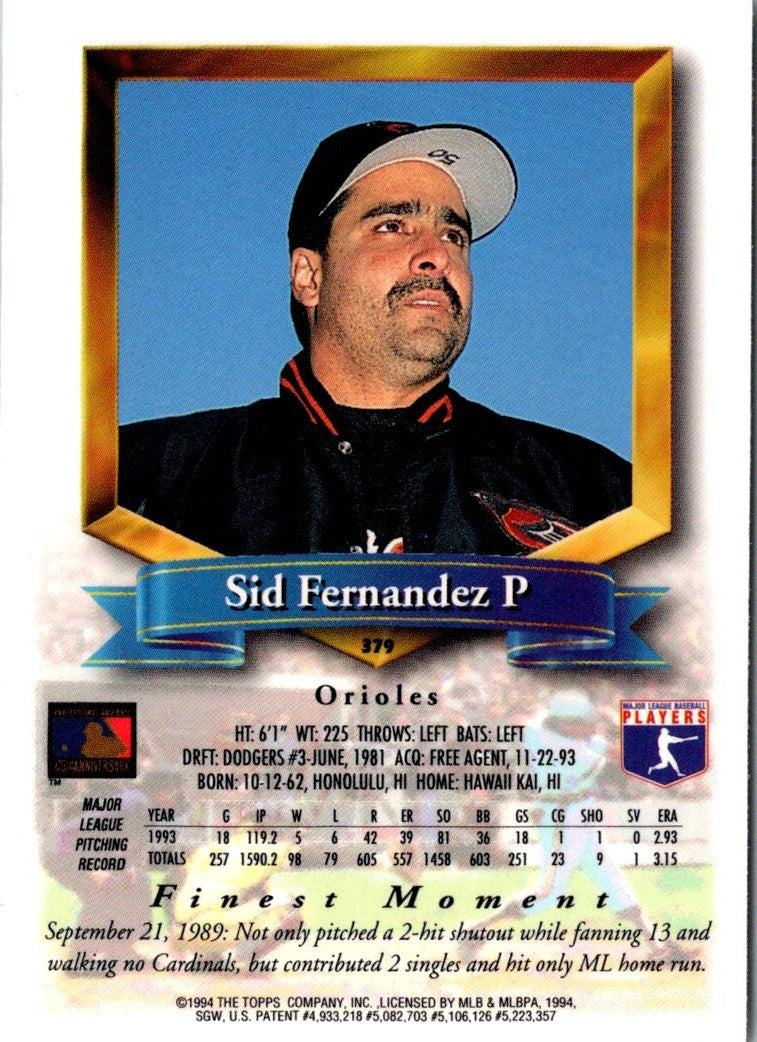 1994 Finest Sid Fernandez