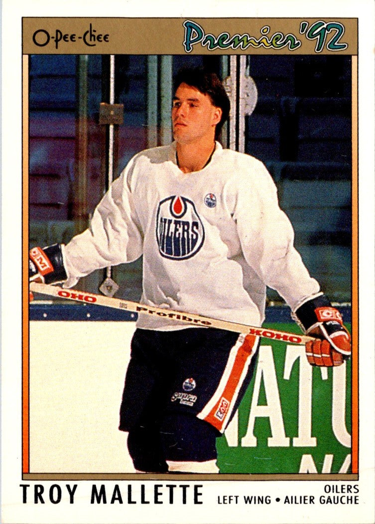 1991 O-Pee-Chee Premier Troy Mallette