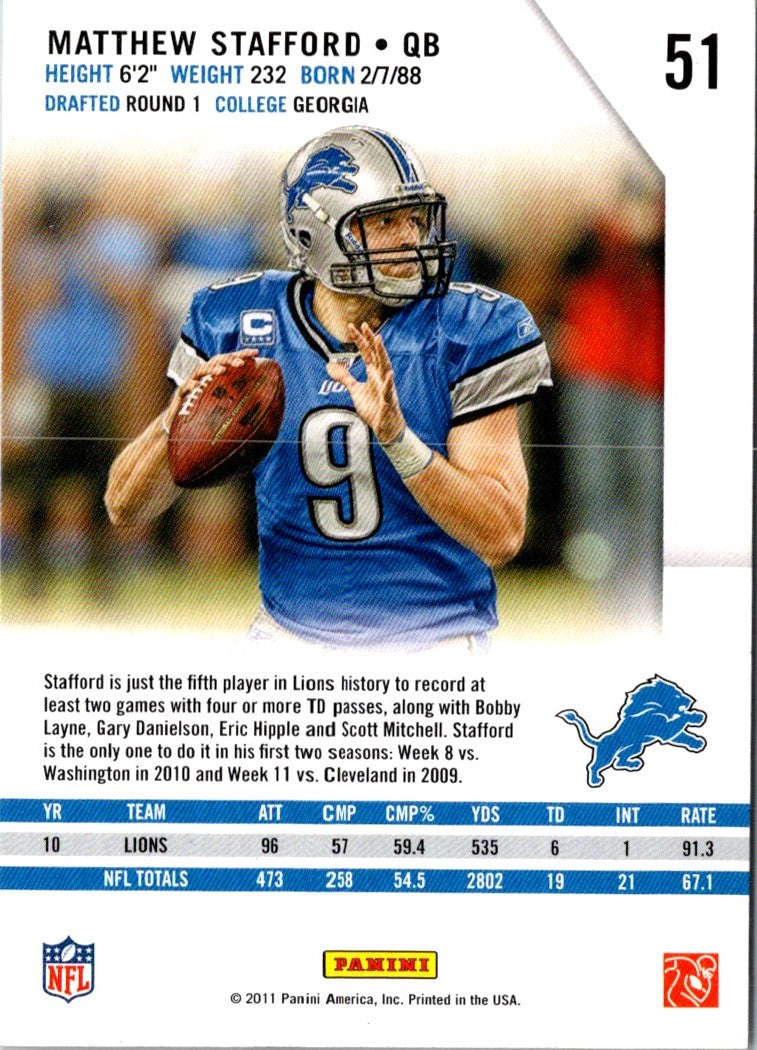 2011 Panini Certified Matthew Stafford