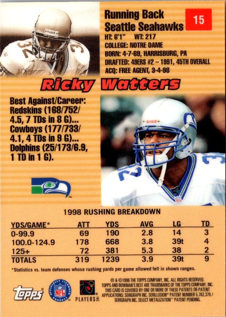 1999 Bowman's Best Ricky Watters