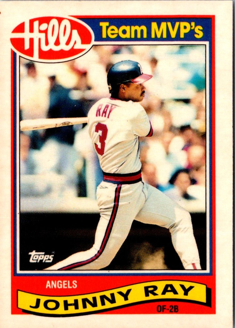 1989 Topps Hills Team MVP's Johnny Ray