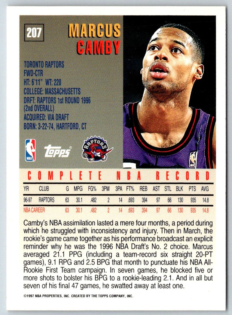 1997 Topps Marcus Camby