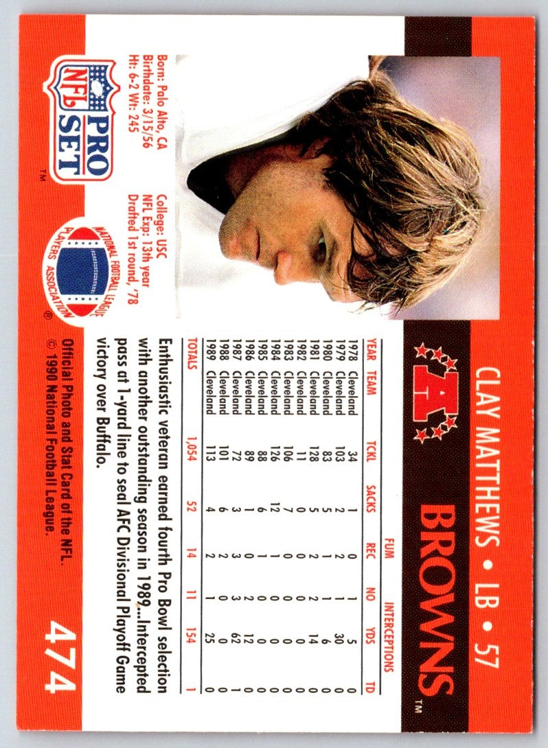 1990 Pro Set Clay Matthews