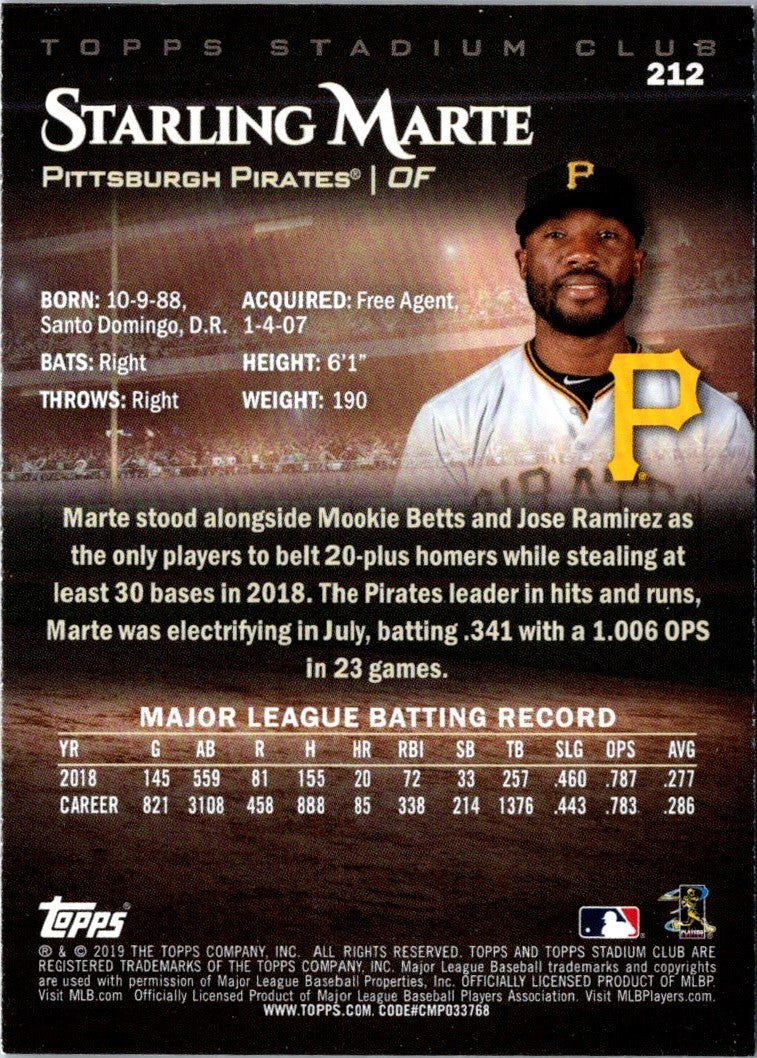 2019 Stadium Club Starling Marte