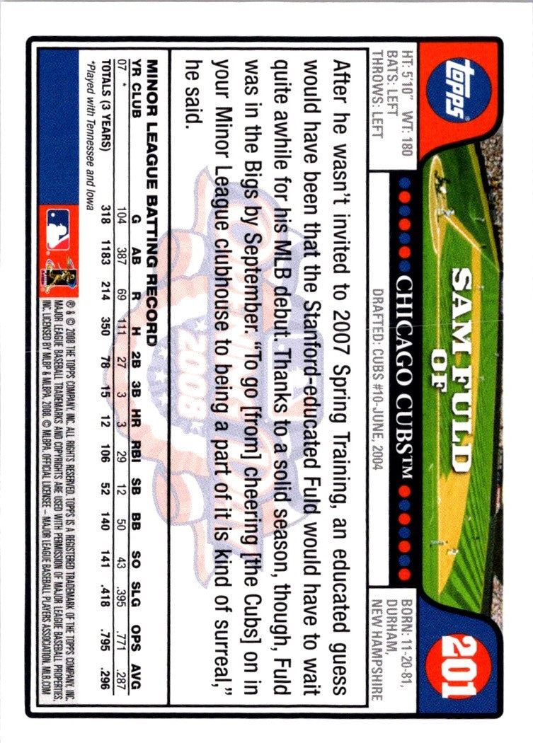 2008 Topps Opening Day Sam Fuld