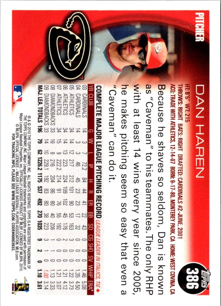 2010 Topps Dan Haren
