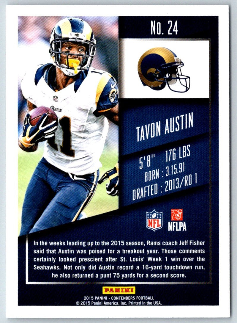 2015 Panini Contenders Tavon Austin