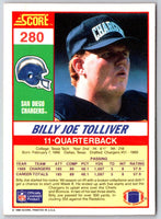 1990 Score Billy Joe Tolliver #280