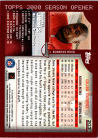 2000 Topps Season Opener Thomas Jones #203 Rookie