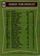 1978 Topps Mark van Eeghen/Dave Casper/Jack Tatum/Neal Colzie