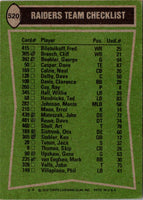 1978 Topps Mark van Eeghen/Dave Casper/Jack Tatum/Neal Colzie #520