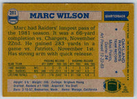 1982 Topps Marc Wilson #201
