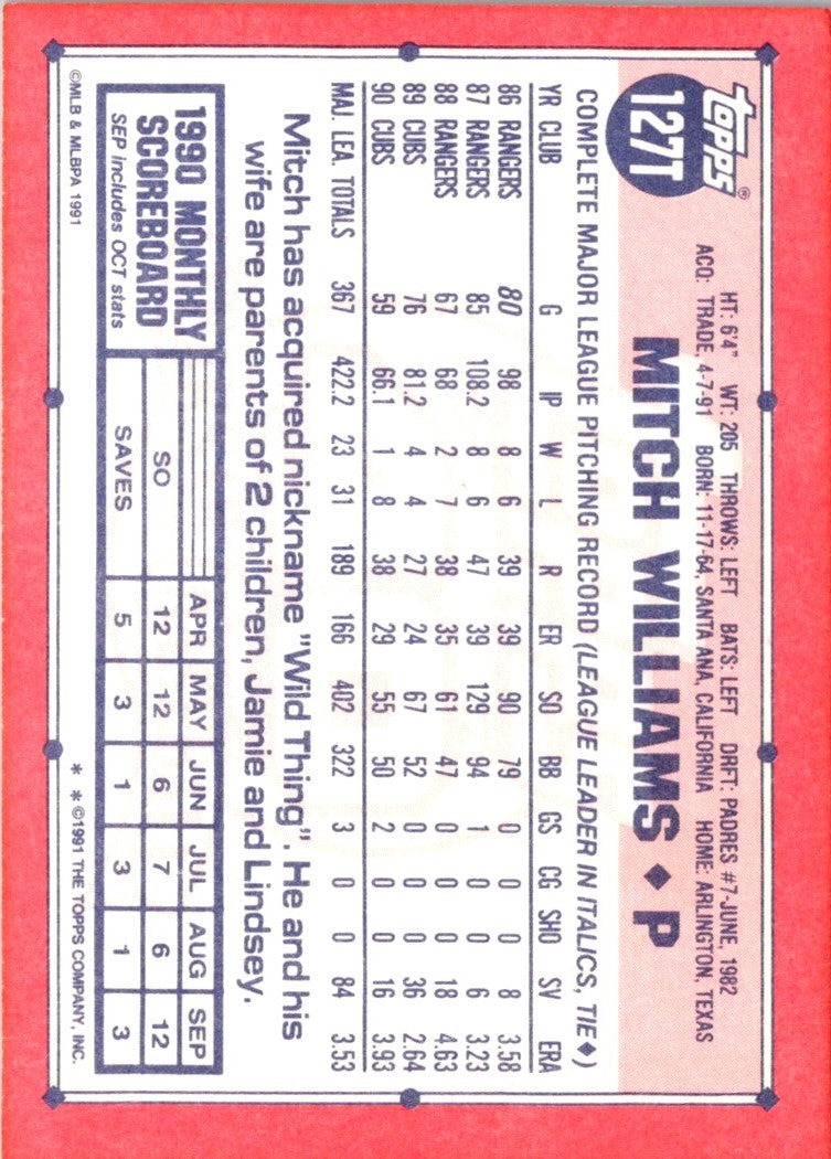 1990 Topps Traded Mitch Webster