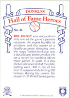 1983 Donruss Hall of Fame Heroes Bill Dickey #26